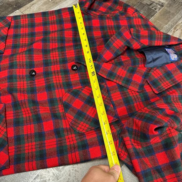 Vintage Pendleton Wool Button Down Plaid Shirt Unlined Coat Size M - Picture 5 of 11